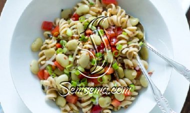 طريقة عمل سلطة المكرونة بالفاصوليا