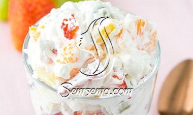 طريقة عمل سلطة فواكه باللبن الزبادي