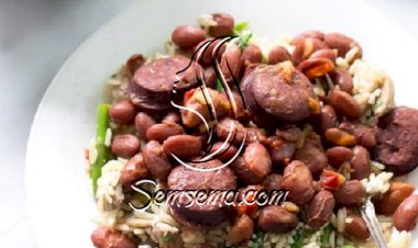 طريقة عمل الفاصوليا بالسجق