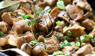 طريقة عمل الدجاج بصلصة المشروم