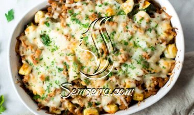 طريقة عمل صينية البطاطس والكوسة فى الفرن