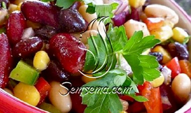 طريقة عمل سلطة الفاصوليا الحمراء والذرة