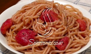 طريقة عمل سباغيتي بالفراولة