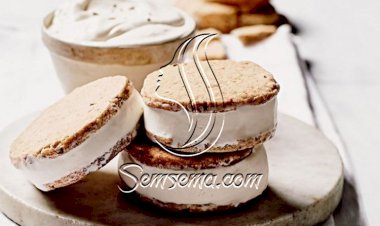 طريقة عمل ايس كريم ساندوتش