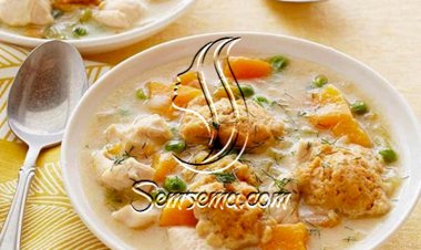 طريقة عمل الشوربة البيضاء بالدجاج والخضار