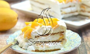 طريقة عمل حلى المانجو البارد بالبسكويت