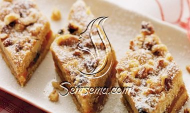 طريقة عمل كيكة التين المجفف و الجوز