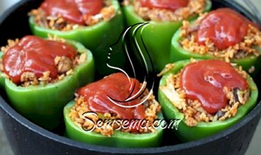 طريقة عمل فلفل محشي في الفرن