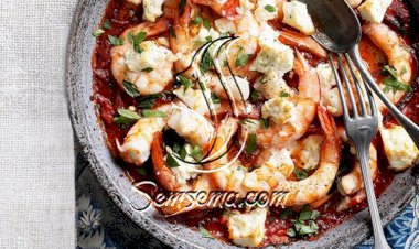 طريقة عمل طاجن الجمبرى بالفرن