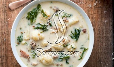 طريقة عمل شوربة القرنبيط الابيض