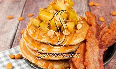 طريقة عمل بان كيك التفاح والقرفة