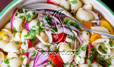 طريقة عمل سلطة فاصوليا بالمكرونة