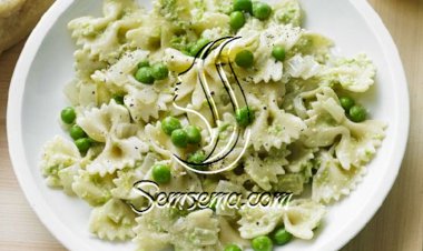 طريقة عمل المكرونة بالبازلاء