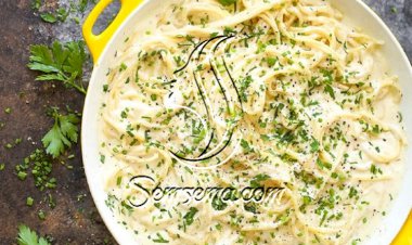 طريقة عمل مكرونه بالصلصه البيضاء والجبن