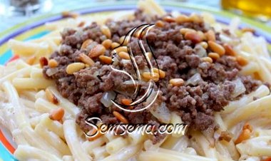 طريقة عمل المكرونة باللبن واللحمة المفرومة