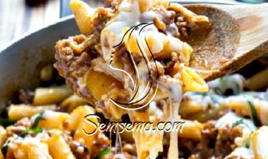 طريقة عمل المكرونة باللحم المفروم والجبن