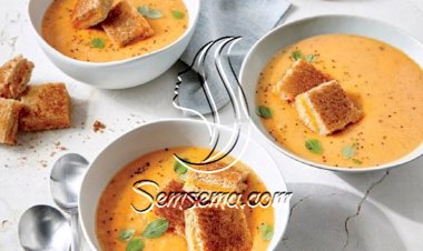 طريقة عمل شوربة الطماطم والريحان