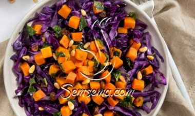 طريقة عمل سلطة الملفوف والجزر المشوي للرجيم