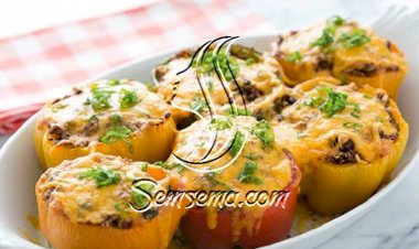 طريقة عمل فلفل محشي باللحم المفروم والارز