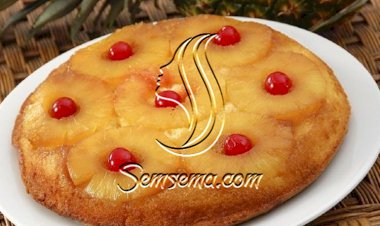 طريقة عمل كيكة الاناناس بالصور