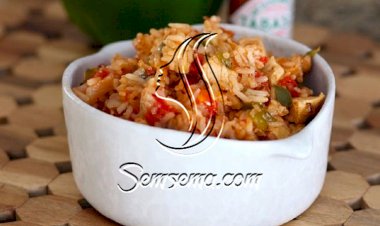 طريقة عمل جمبلايا الدجاج و الروبيان