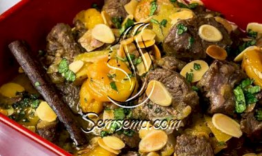 طريقة عمل طاجين اللحم بالفواكه المعسلة