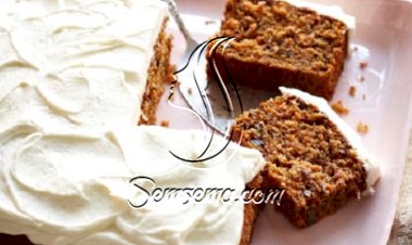 طريقة عمل كيكة الجزر بصوص الجبن