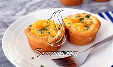 طريقة عمل مافن مالح بالبيض و الجبنة