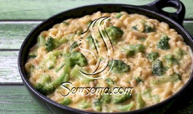 طريقة عمل مكرونه بالكريمه والبروكلي