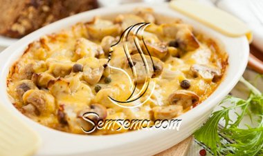 طريقة عمل بطاطس بالفطر و الجبن في الفرن