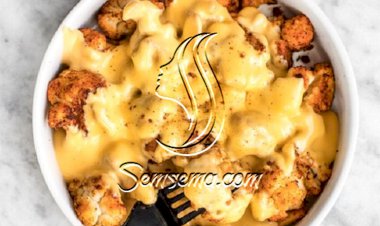 طريقة عمل القرنبيط المشوي بالفرن بصلصة الجبن