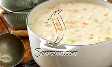 طريقة عمل شوربة الدجاج والخضار بالكريمة