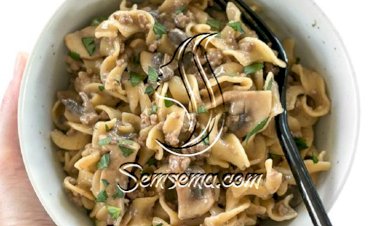 طريقة عمل مكرونة باللحمة المفرومة والكريمة