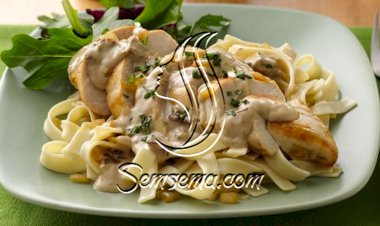 طريقة عمل الفيتوتشيني بالكريمة والدجاج