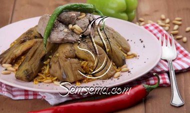 طريقة عمل المقلوبة الفلسطينية بالباذنجان