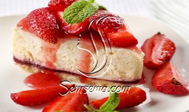 طريقة عمل تشيز كيك بالفراولة بدون فرن