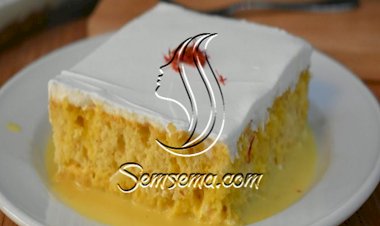 طريقة عمل كيكة الزعفران بالحليب