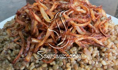 طريقة عمل المجدرة بالبرغل على الطريقة اللبنانية