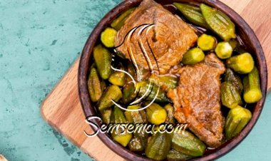 طريقة عمل طاجن البامية باللحمة الضانى