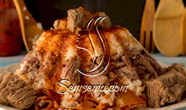 طريقة عمل الفتة المصرية بالخل والثوم