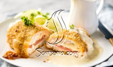 طريقة عمل الكوردون بلو بالصوص الابيض