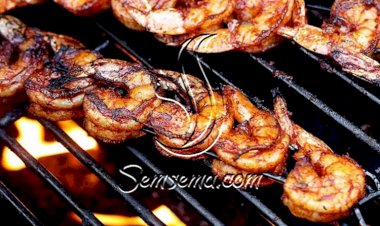 طريقة عمل الروبيان المشوي على الفحم