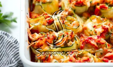 طريقة عمل صينية الكوسة بالفراخ فى الفرن