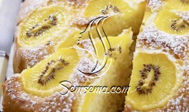 طريقة عمل كيكة الكيوي يمي يمي