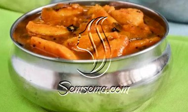 طريقة عمل القلقاس باللحمة والطماطم