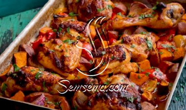 طريقة عمل صينية الخضار بالدجاج بالفرن