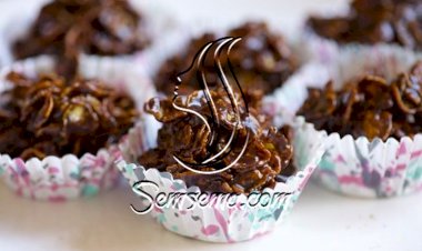 طريقة عمل حلى كرات الكورن فلكيس بالمارس