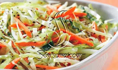 طريقة عمل سلطة الملفوف بدون مايونيز