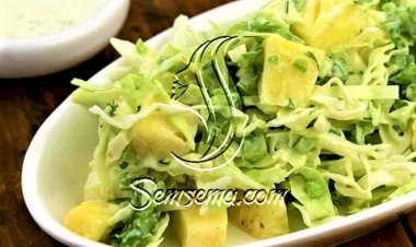 طريقة عمل سلطة الاناناس والخس