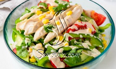طريقة عمل سلطة الدجاج والخضار